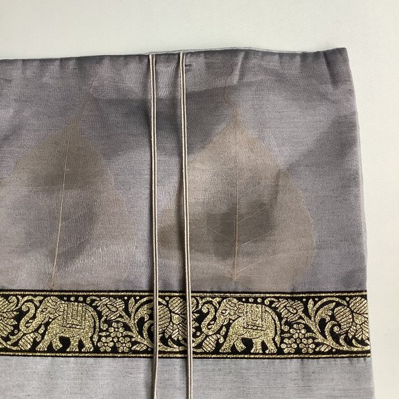 Silk Decorative Throw Pillow Case Thai Elephant - Picture 2 of 6